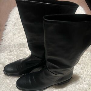 Naturalizer Black Calf Dress Moto Boots